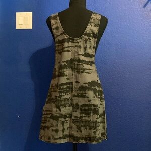 Grey & Black Button Up Pinafore